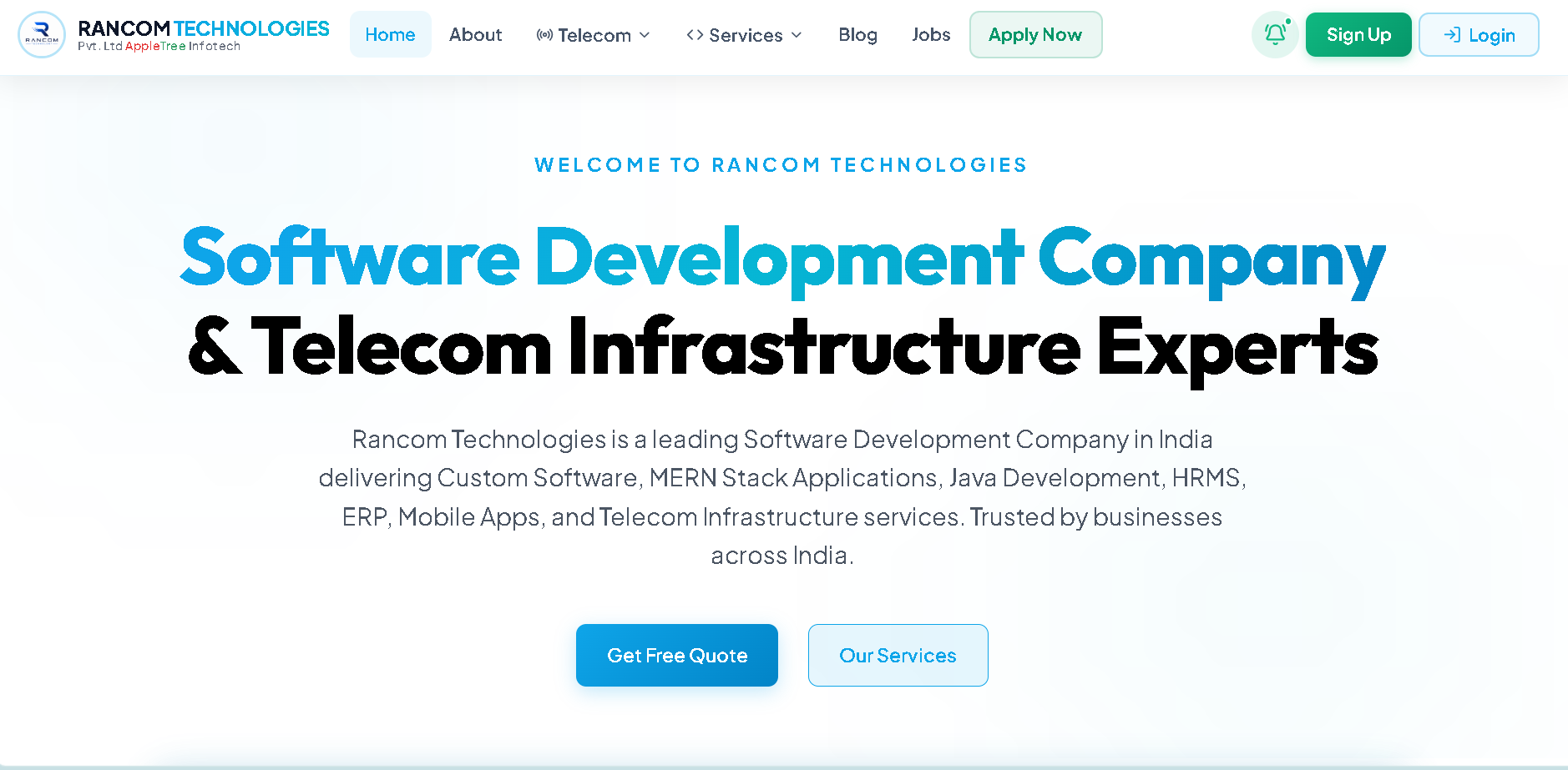 Rancom Technologies Corporate Website